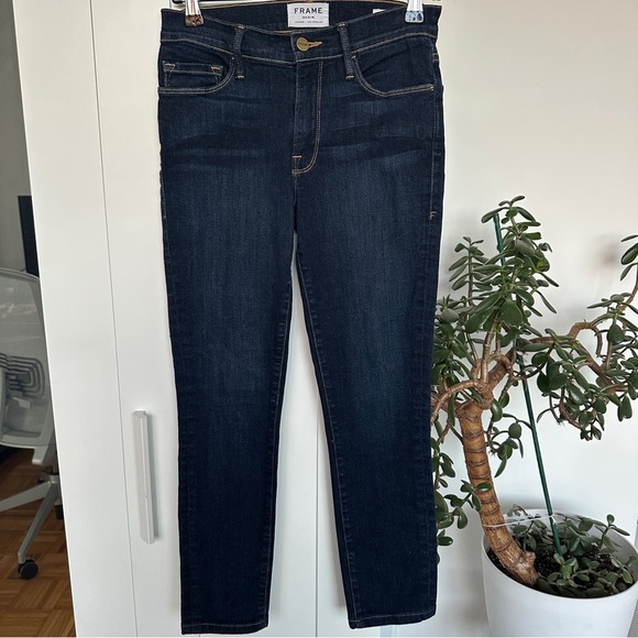Frame Denim Le Skinny De Jeanne Jeans in Queens Way EUC - Picture 1 of 6